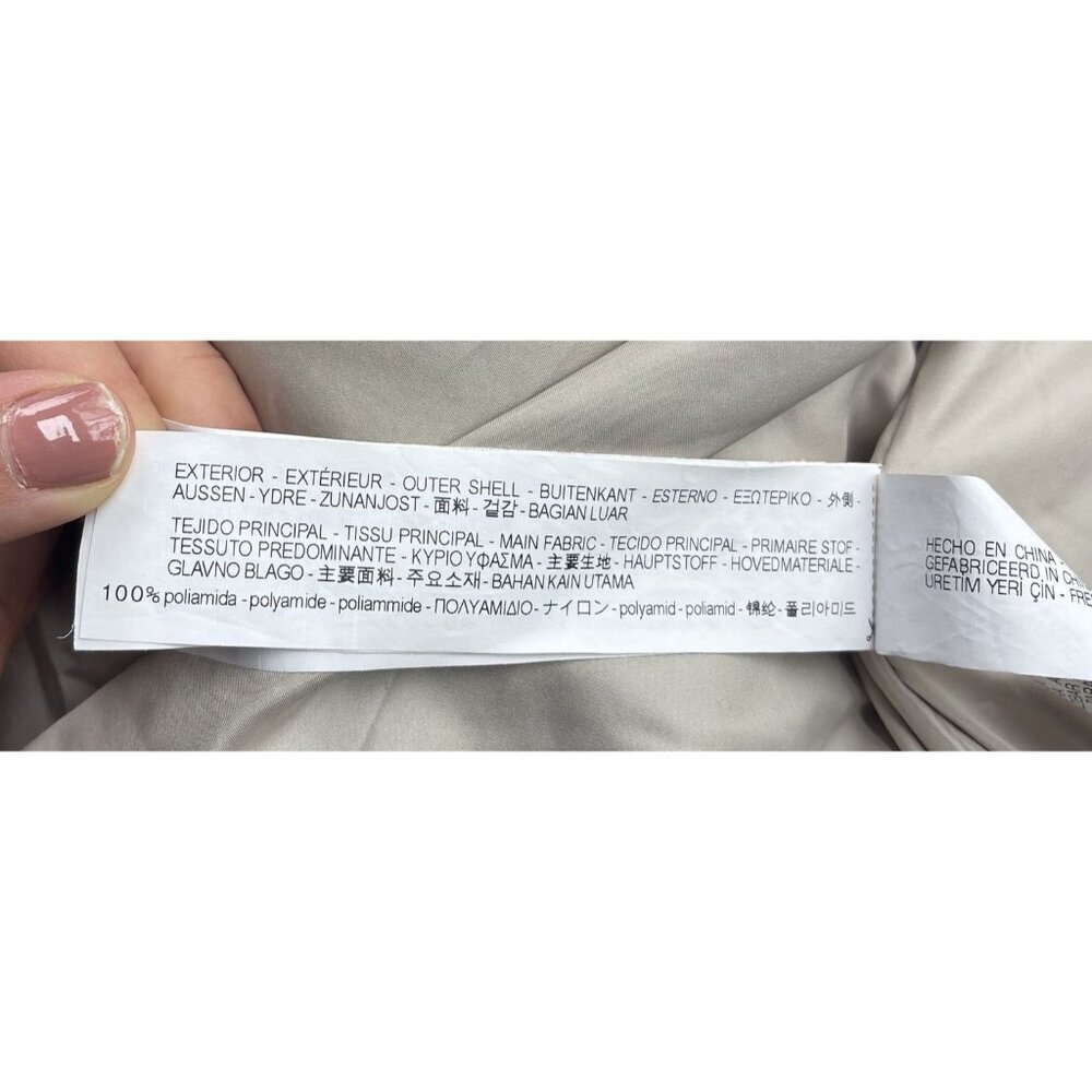 Zara Womens Bomber Jacket S‎ Satin Full Zip Aviator Green Pockets Short Satin - Picture 9 of 11